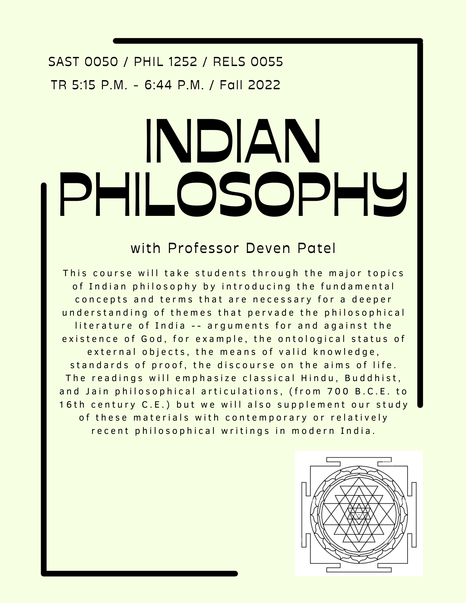 Indian Philosophy Course description